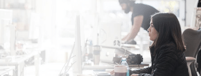 Person working at a desk